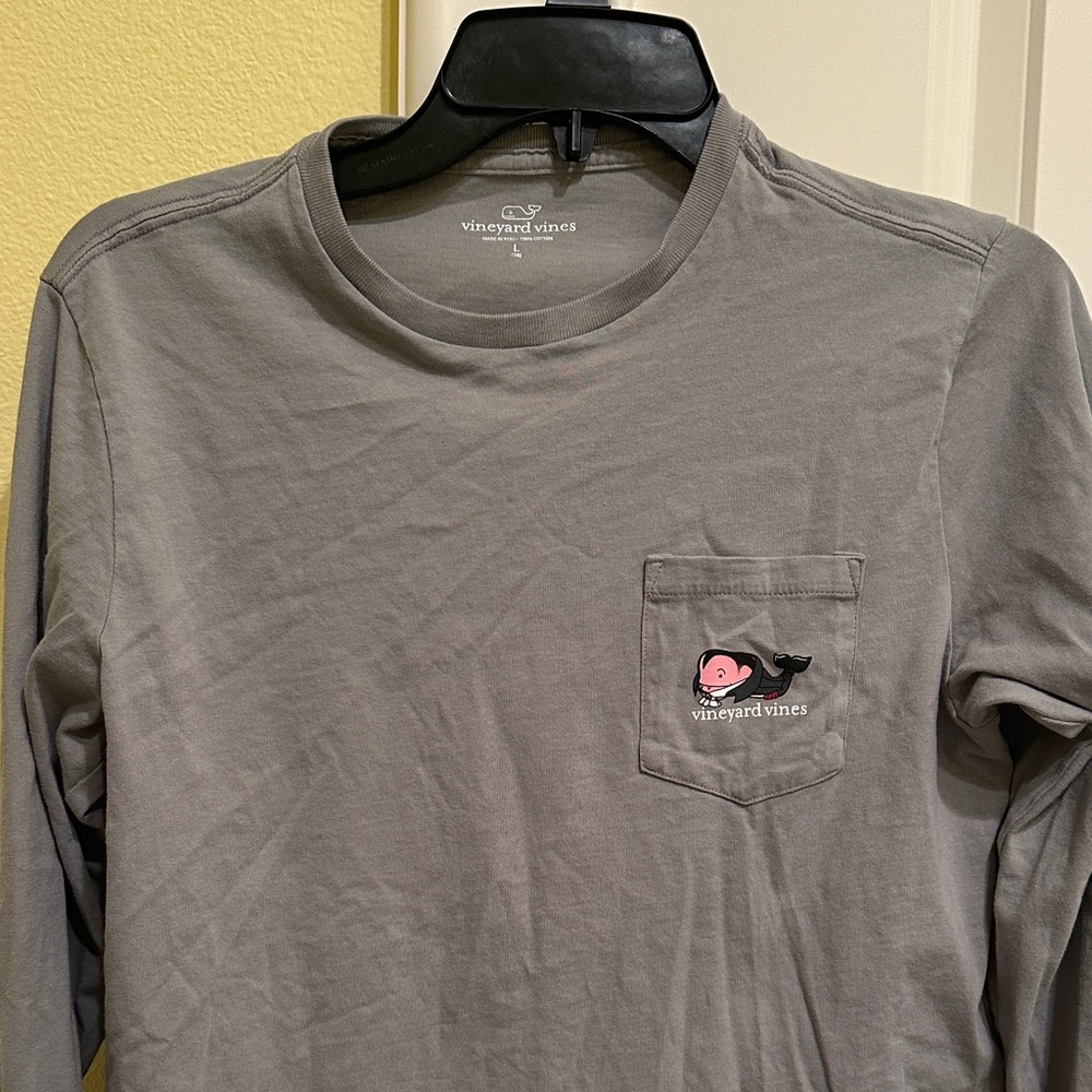 Vineyard Vines Gray Halloween Vampire Long Sleeve Tee